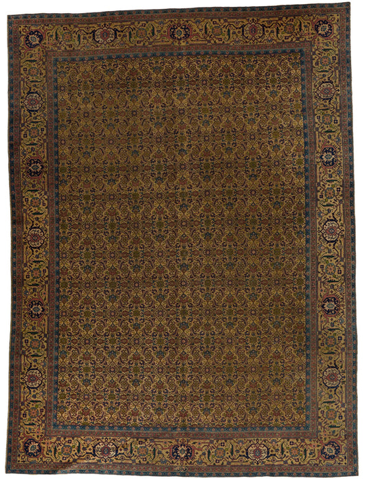 10x13 Yellow and Multicolor Persian Traditional Rug