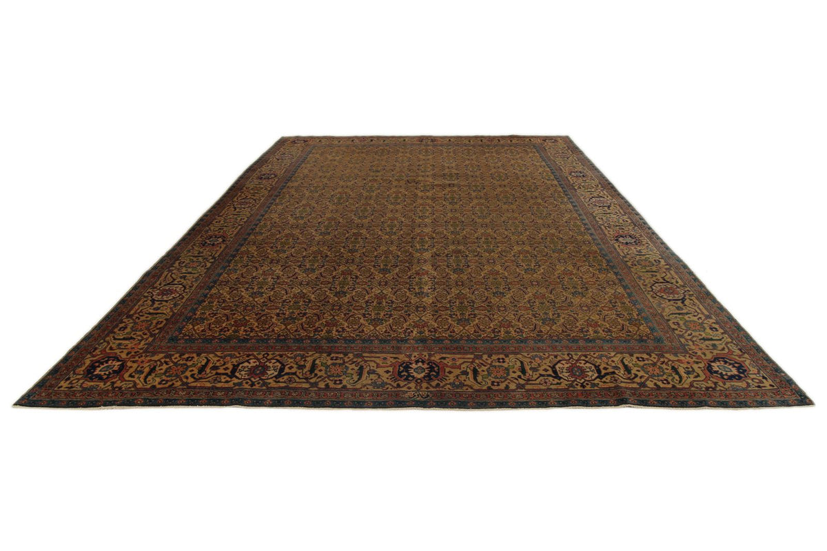 10x13 Yellow and Multicolor Persian Traditional Rug