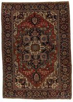 9x13 Red and Charcoal Persian Rug