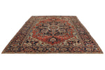 9x13 Red and Charcoal Persian Rug