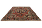 9x13 Red and Charcoal Persian Rug