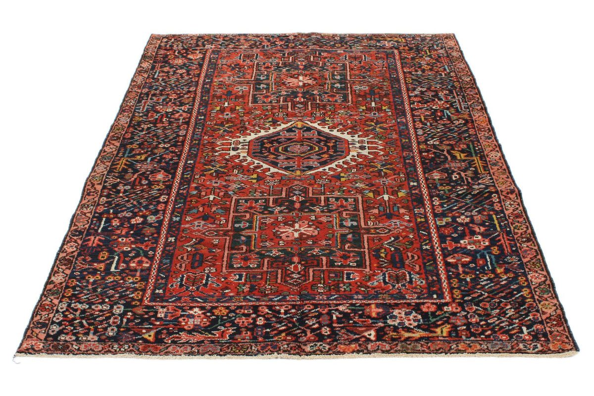 5x6 Red and Charcoal Persian Rug