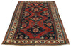4x7 Rust and Ivory Kazak Tribal Rug