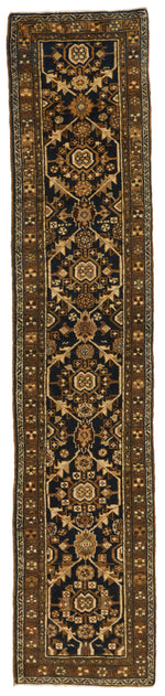 2x10 Charcoal and Brown Persian Runner