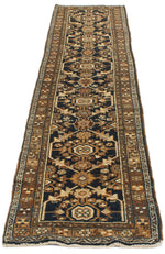 2x10 Charcoal and Brown Persian Runner