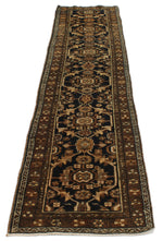 2x10 Charcoal and Brown Persian Runner