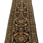 2x10 Charcoal and Brown Persian Runner