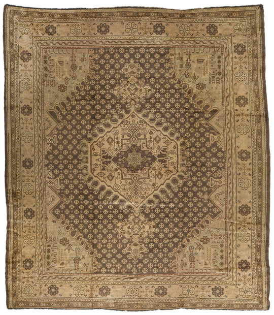 10x12 Brown Turkish Oushak Rug