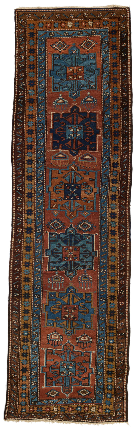 3x9 Rust and Multicolor Persian Runner