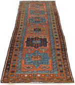 3x9 Rust and Multicolor Persian Runner