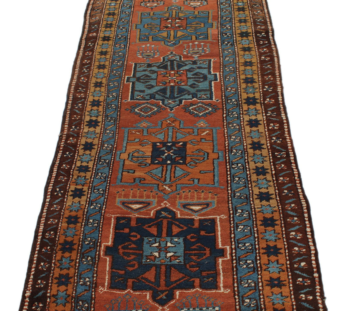 3x9 Rust and Multicolor Persian Runner