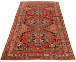 4x10 Orange and Multicolor Turkish Traditional Runner