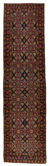 4x13 Charcoal and Multicolor Persian Runner