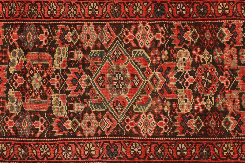 3x10 Brown and Ivory Persian Runner