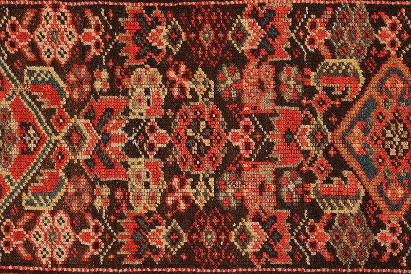 3x10 Brown and Ivory Persian Runner