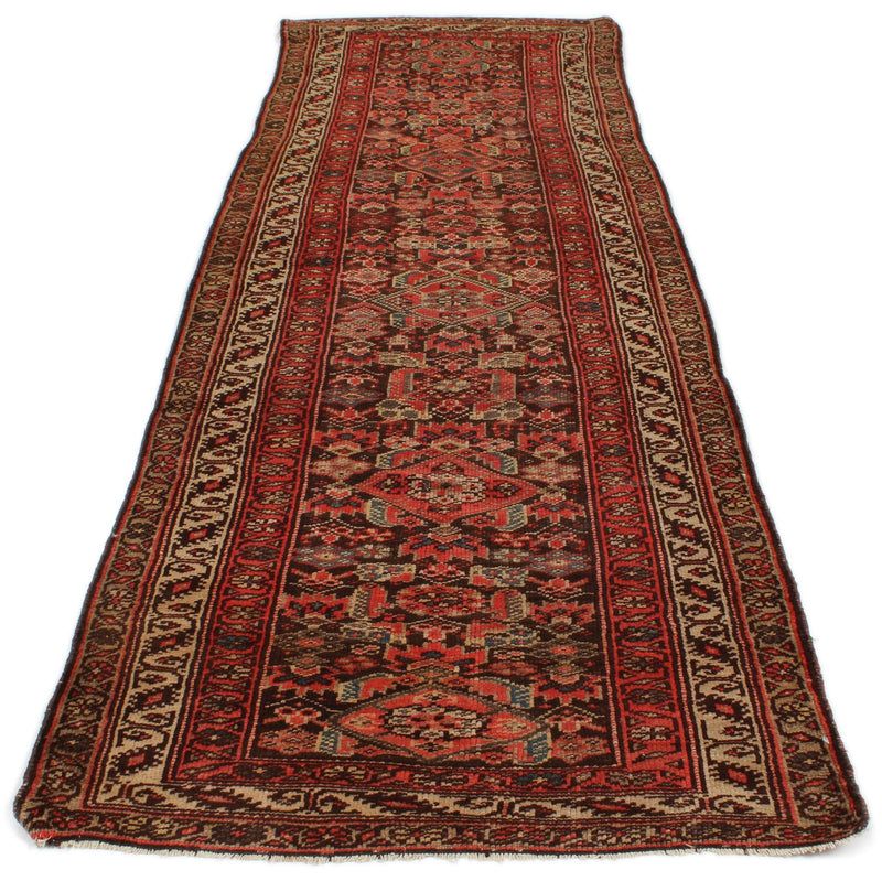 3x10 Brown and Ivory Persian Runner