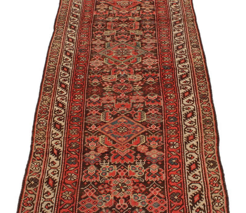 3x10 Brown and Ivory Persian Runner
