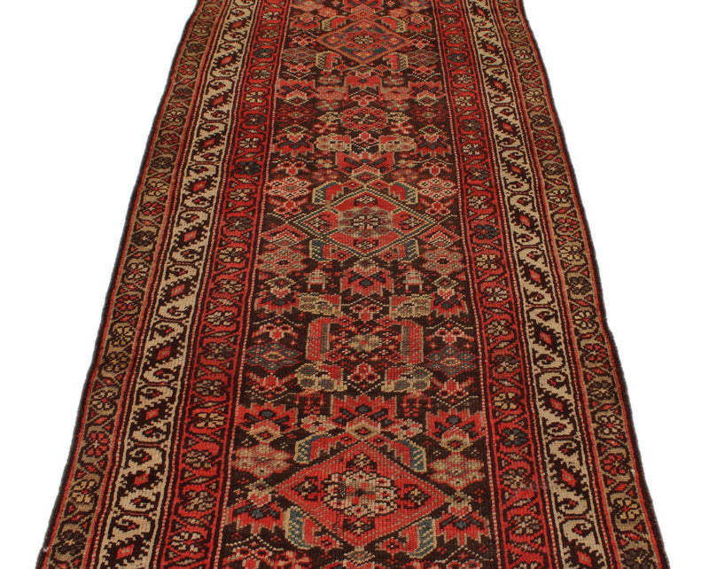 3x10 Brown and Ivory Persian Runner