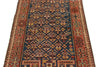 2x6 Blue and Rust Kazak Tribal Runner