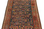 2x6 Blue and Rust Kazak Tribal Runner