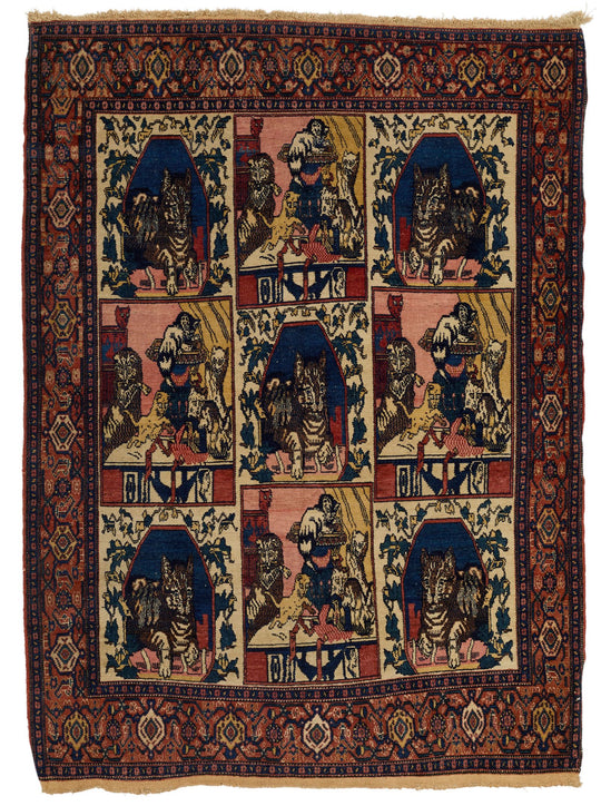 5x6 Multicolor Turkish Persian Rug