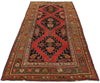 4x10 Red and Green Kazak Tribal Runner