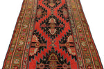 4x10 Red and Green Kazak Tribal Runner