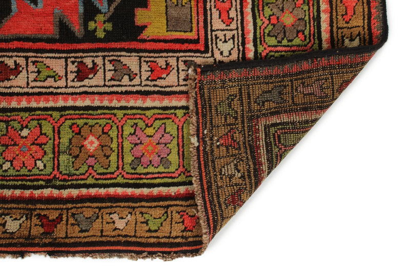 4x10 Red and Green Kazak Tribal Runner