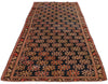 4x9 Navy and Brown Kazak Tribal Runner