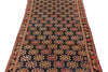 4x9 Navy and Brown Kazak Tribal Runner