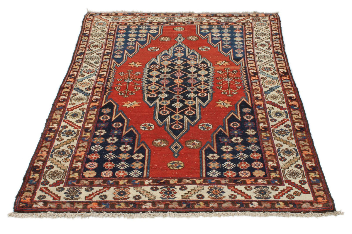 4x6 Red and Ivory Turkish Persian Rug