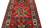3x7 Red and Ivory Kazak Tribal Runner