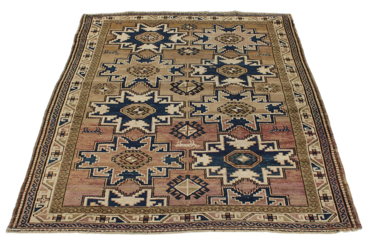 4x6 Multicolor Kazak Tribal Rug