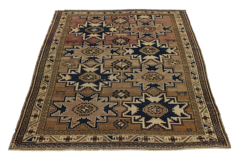 4x6 Multicolor Kazak Tribal Rug
