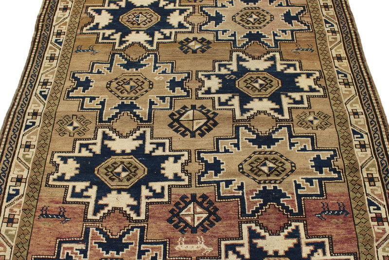 4x6 Multicolor Kazak Tribal Rug