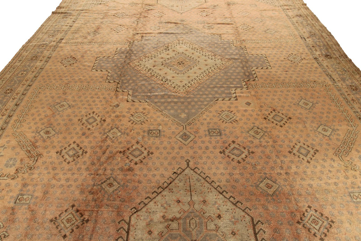 11x13 Rust and Gray Turkish Oushak Rug