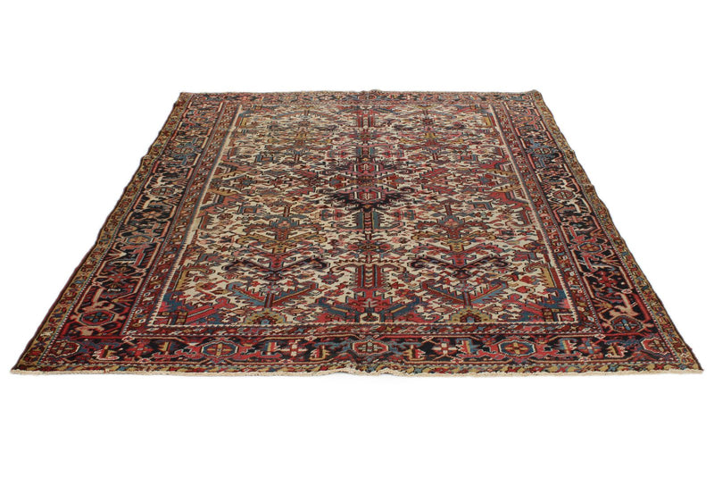 7x9 Beige and Multicolor Persian Rug