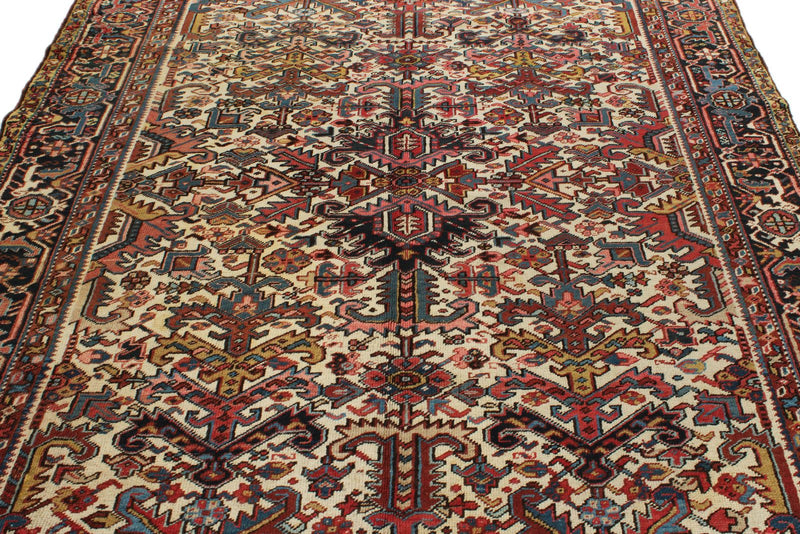 7x9 Beige and Multicolor Persian Rug