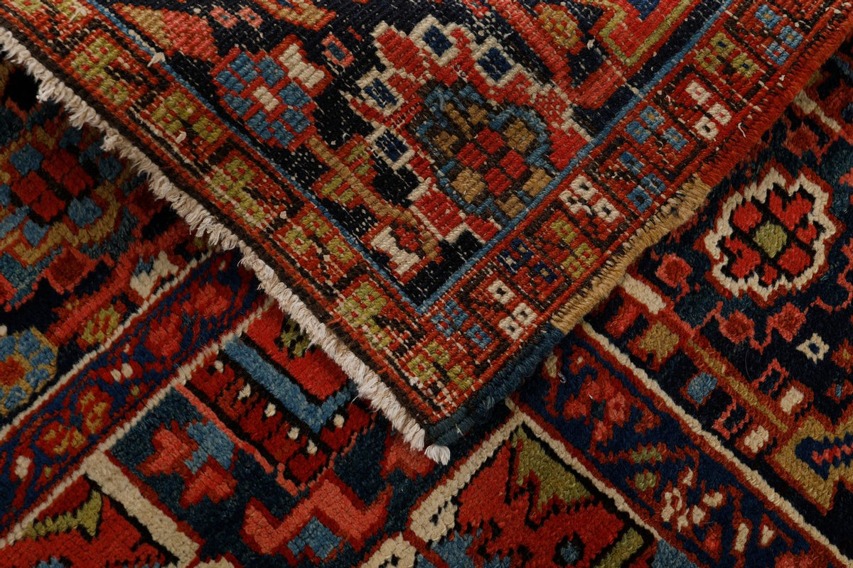 8x11 Red and Charcoal Persian Rug