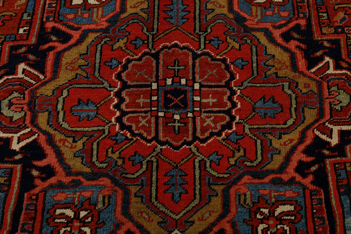 8x11 Red and Charcoal Persian Rug