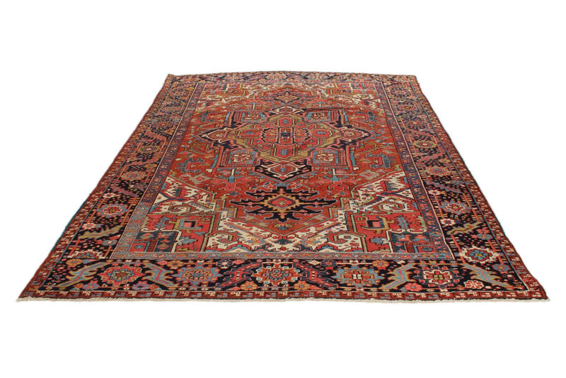 8x11 Red and Charcoal Persian Rug