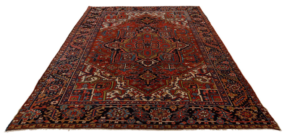8x11 Red and Charcoal Persian Rug