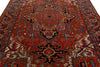 8x11 Red and Charcoal Persian Rug