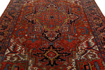 8x11 Red and Charcoal Persian Rug