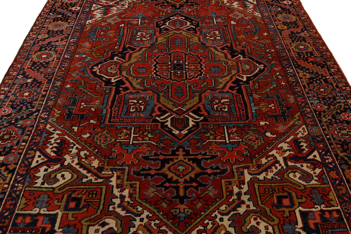 8x11 Red and Charcoal Persian Rug