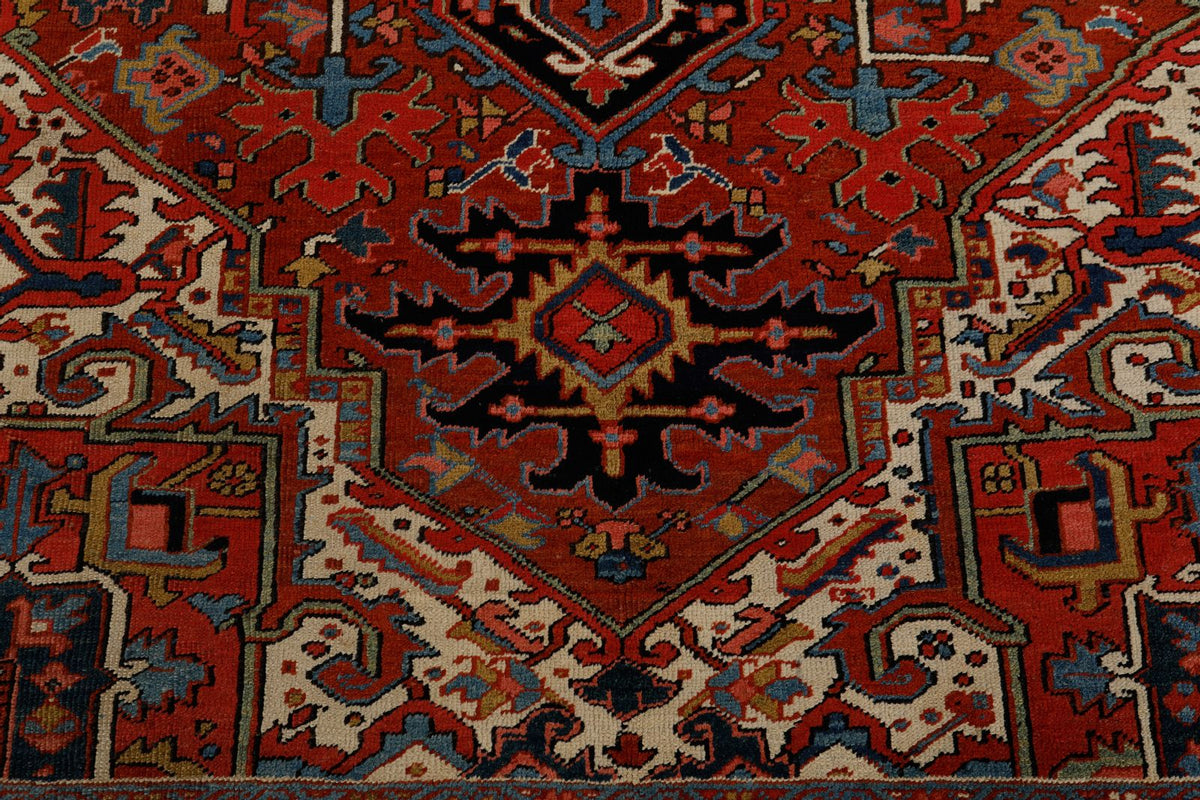 8x11 Red and Charcoal Persian Rug