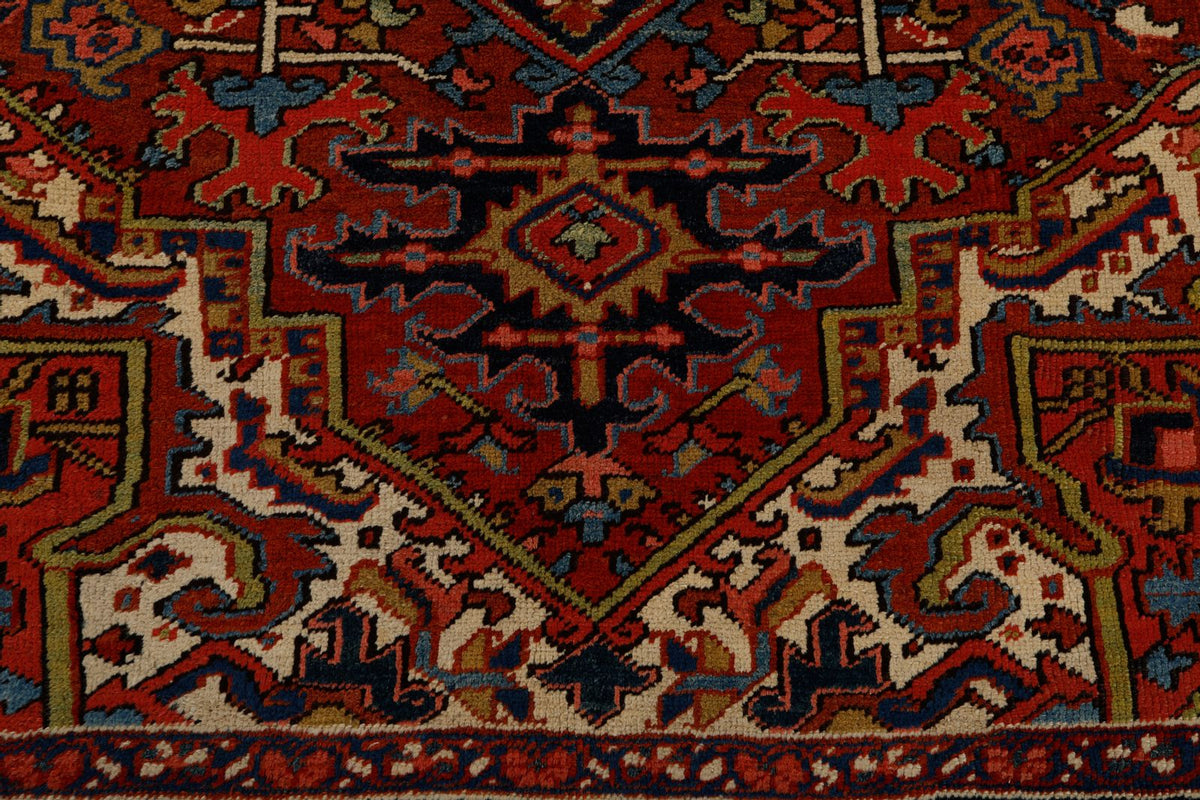 8x11 Red and Charcoal Persian Rug