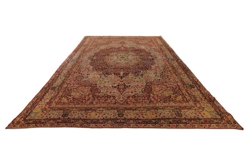 10x16 Beige and Multicolor Persian Rug