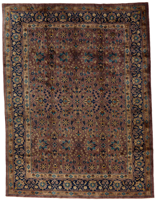 9x12 Purple and Navy Anatolian Traditional Rug
