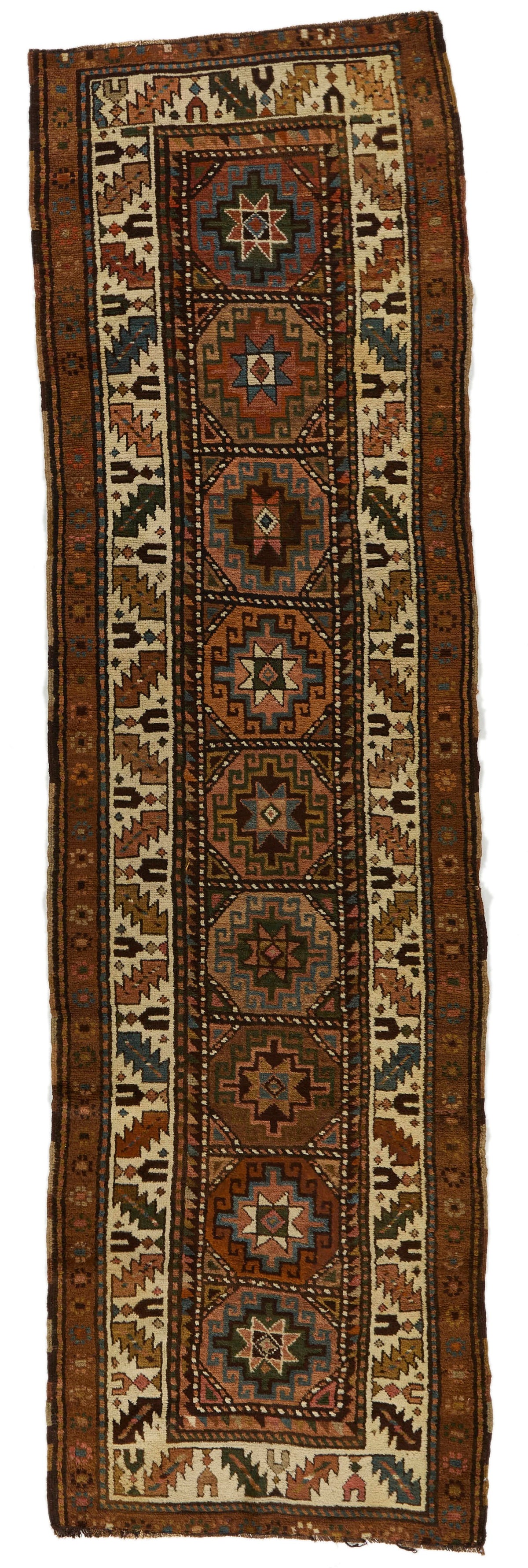 3x11 Brown and Ivory Turkish Persian Runner